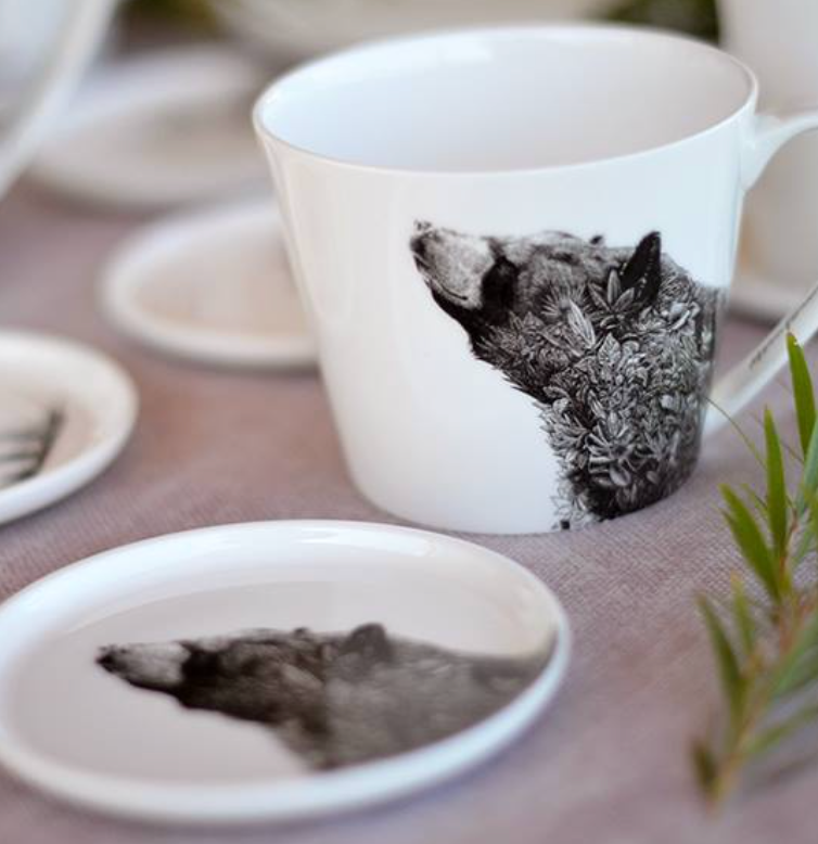 Maxwell & Williams Marini Ferlazzo Wildlife Mug, Asiatic Black Bear