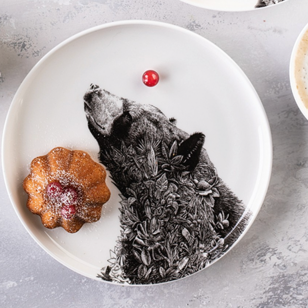 Maxwell & Williams Marini Ferlazzo Wildlife Side Plate, Asiatic Black Bear