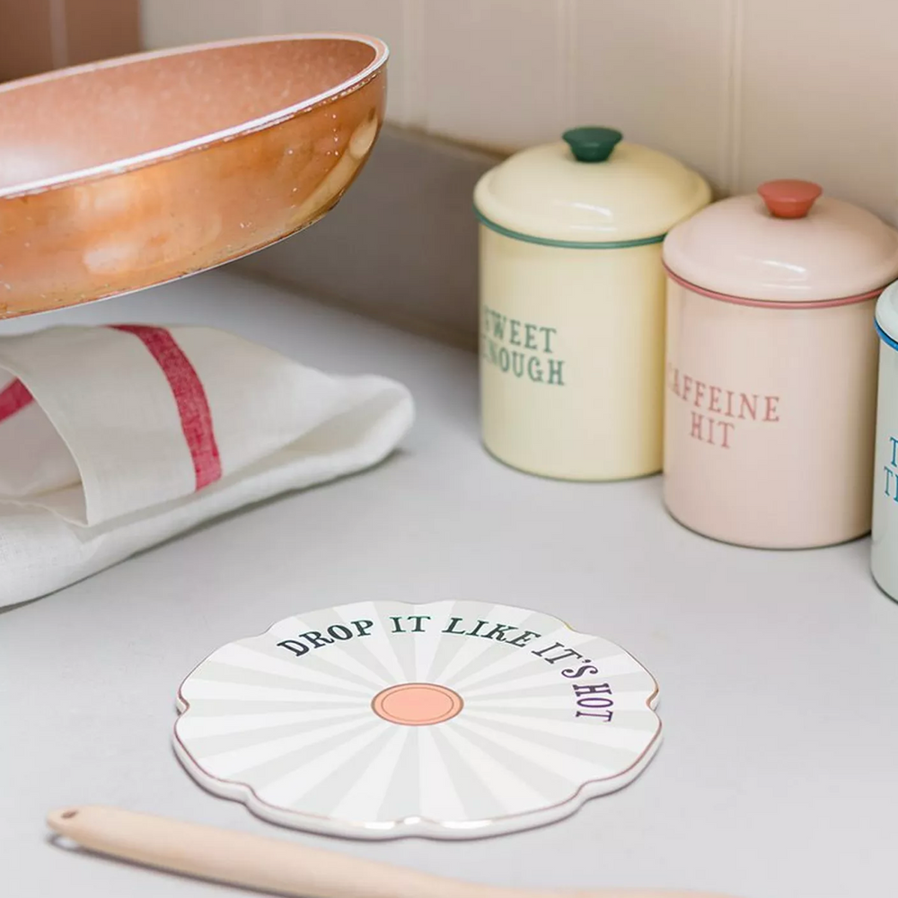 Yvonne Ellen Ceramic Trivet, Drop It Like It Hot