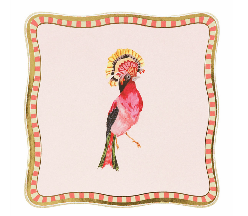 Yvonne Ellen Rectangular Birds Coasters, ( Set Of 4 )