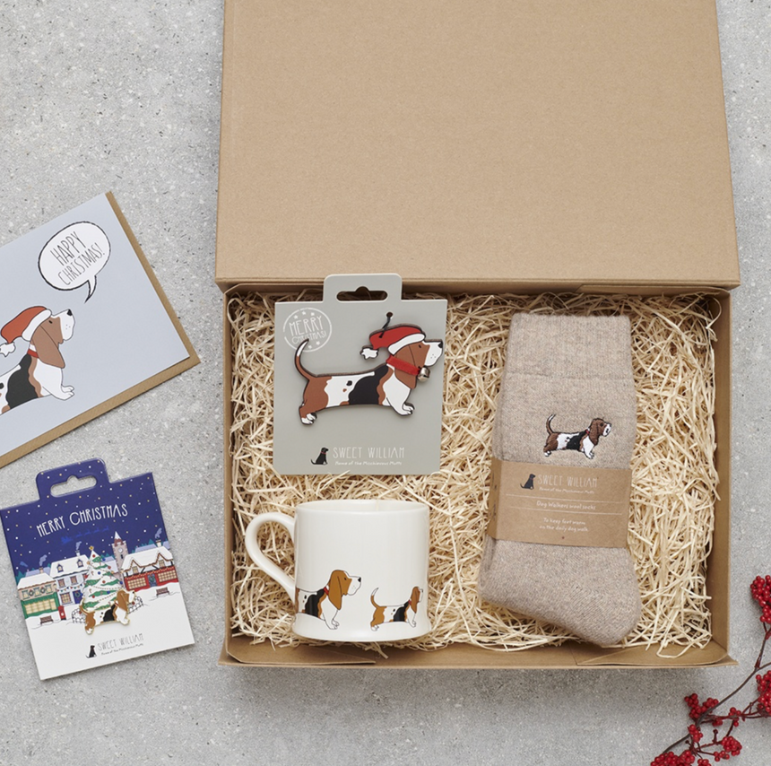 Sweet William Ceramic Mug, Basset Hound