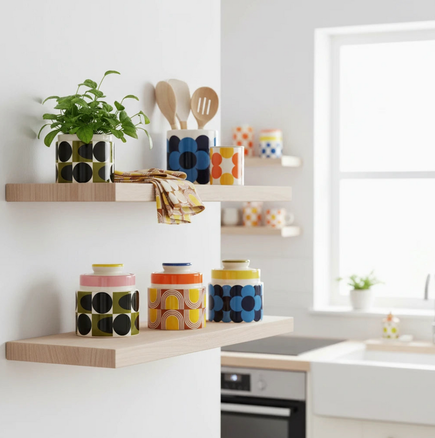 Orla Kiely Spot Square Oval Storage Jar