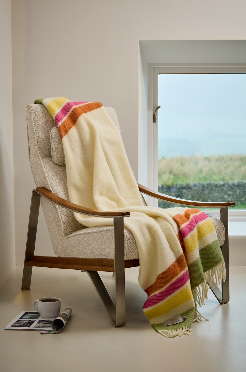 Tweedmill Alaska Pure New Wool Throw, Petal