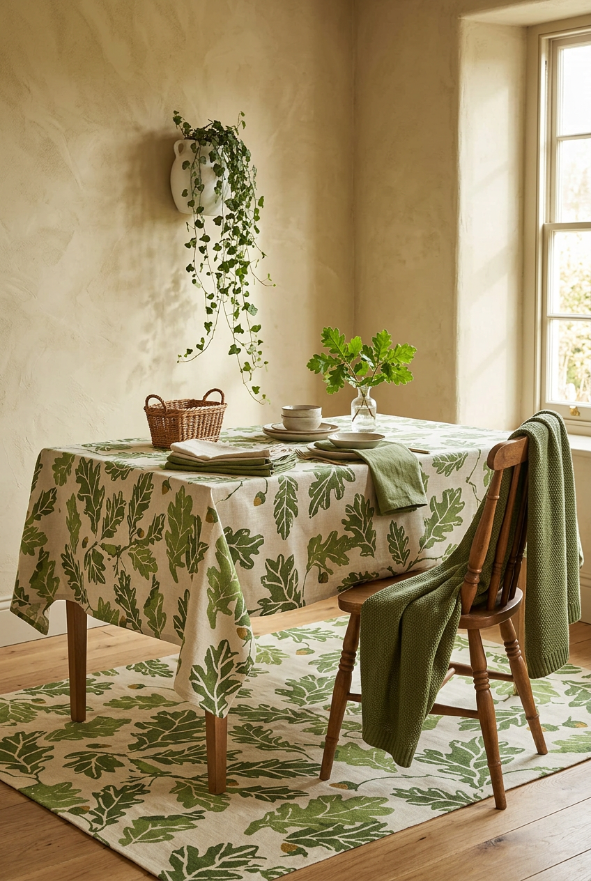 Walton & Co Acorn Pure Linen Tablecloth