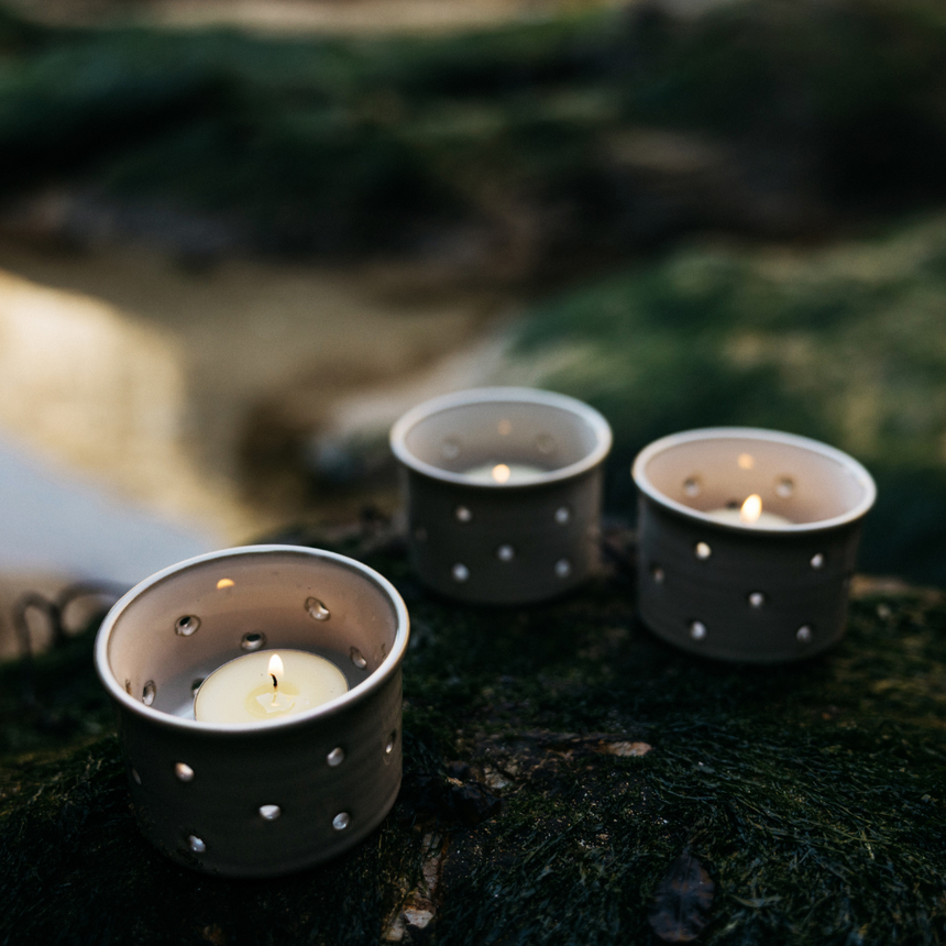St Eval Sea Moss & Driftwood Scented Tealights, (Set Of 9)
