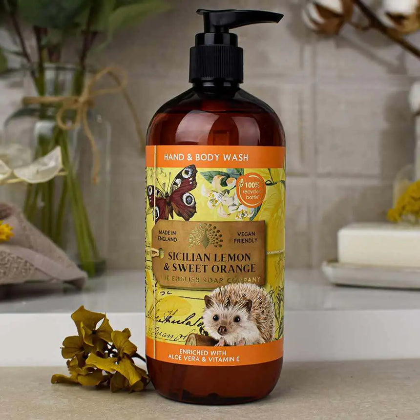 The English Soap Company Anniversary Hand & Body Wash, Sicilian Lemon & Sweet Orange