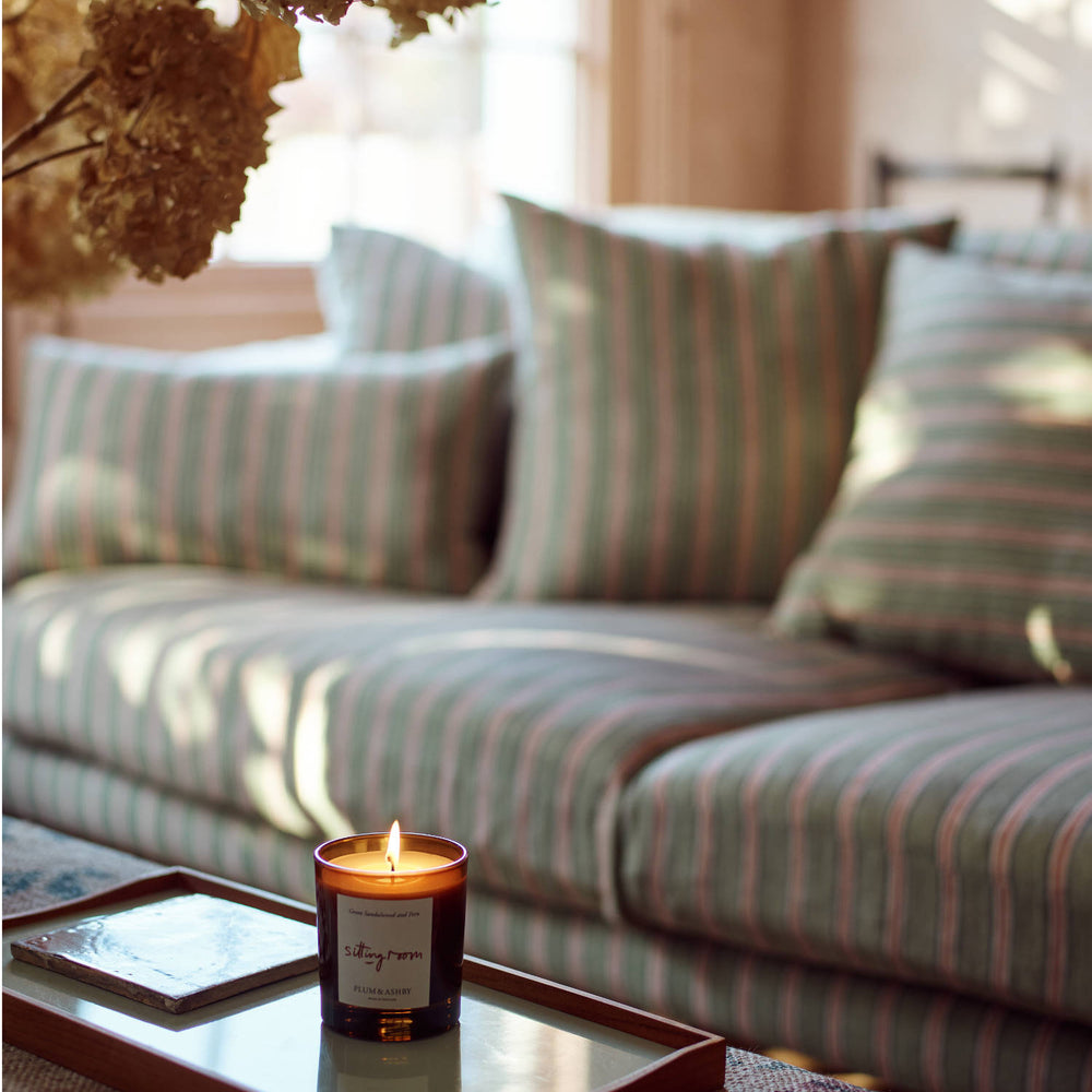 Plum & Ashby Scented Sitting Room  Candle, Green Sandalwood & Fern