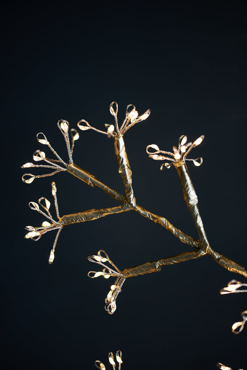 Hanging Snowflake LED Light, Champagne ( Mains Powered )