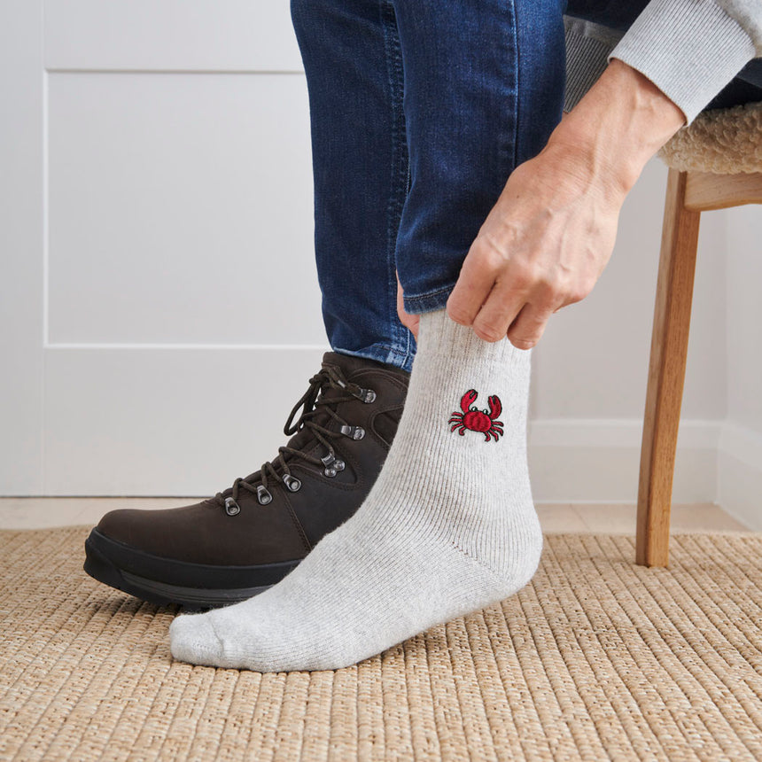 Sweet William Coastal Walking Wool Socks, Crab