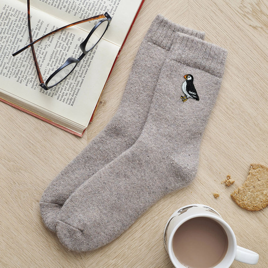 Sweet William Coastal Walking Wool Socks, Puffing