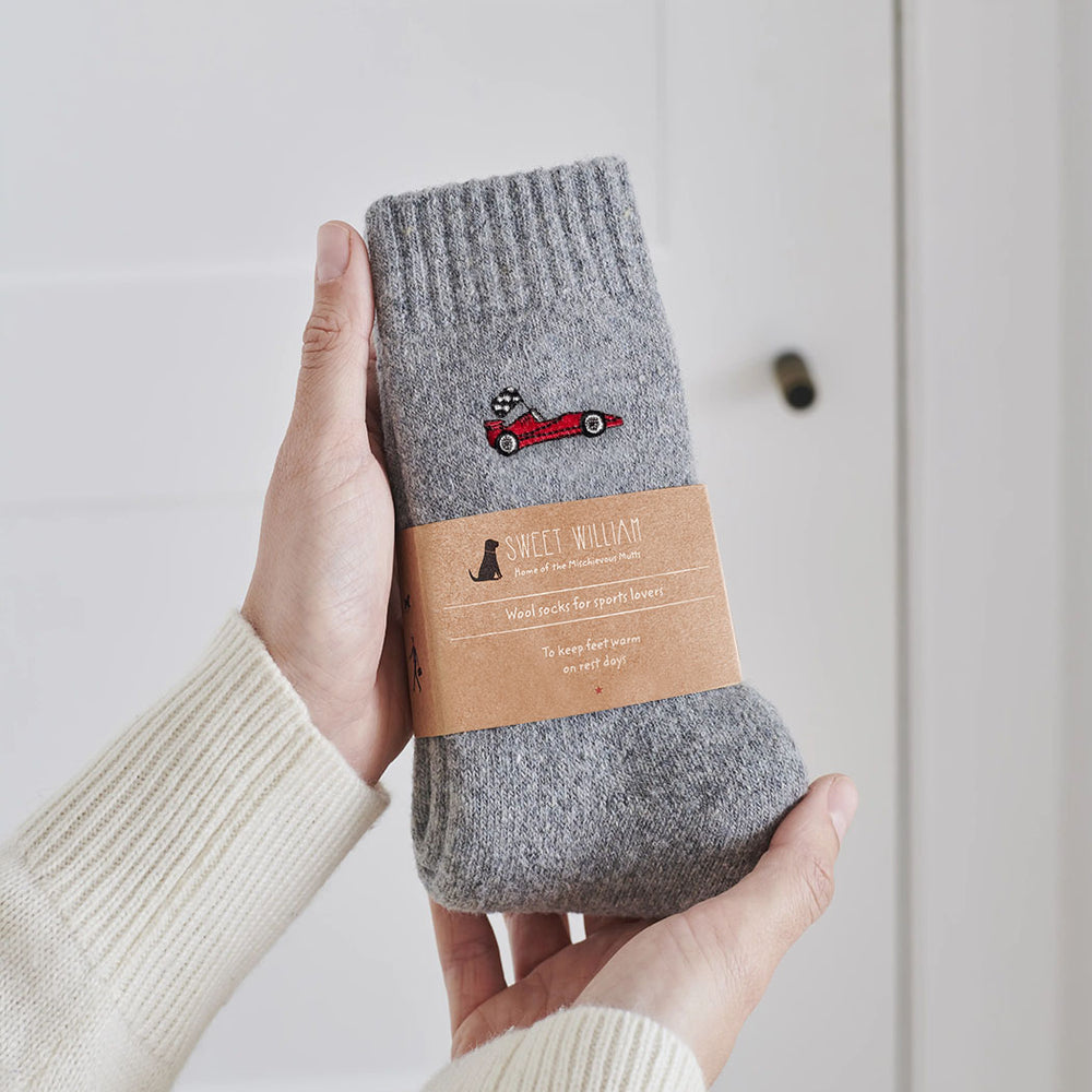 Sweet William Sport Walking Socks , Formula One Racing Car ( Red )