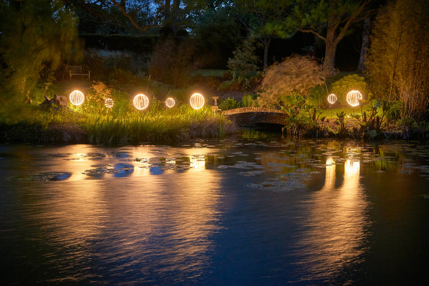 Hanging LED Sphere Light, Copper (40 CM )
