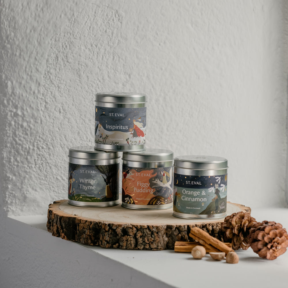 St Eval Figgy Pudding Scented Tin Candle