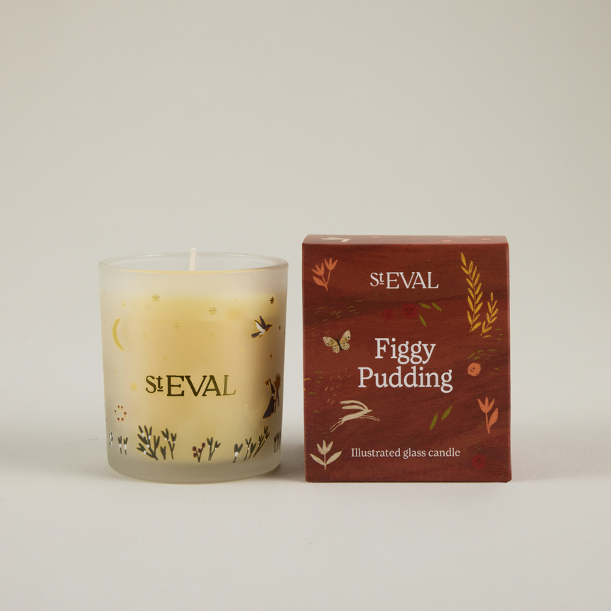 St Eval Figgy Pudding Scented Candle ,Wonderland Glass