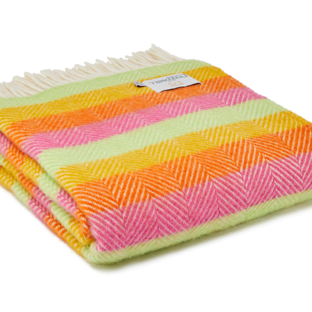 Tweedmill Pure New Wool Throw, Stripe Refresh