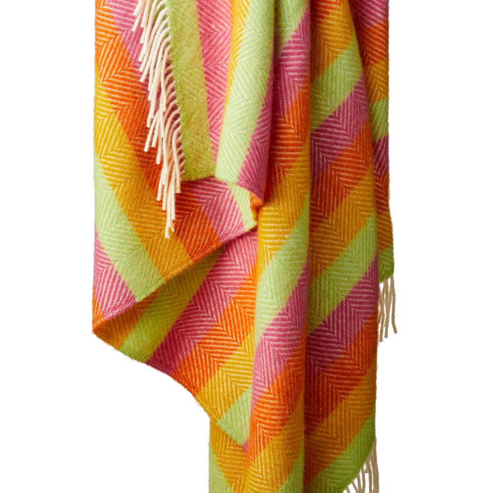 Tweedmill Pure New Wool Throw, Stripe Refresh