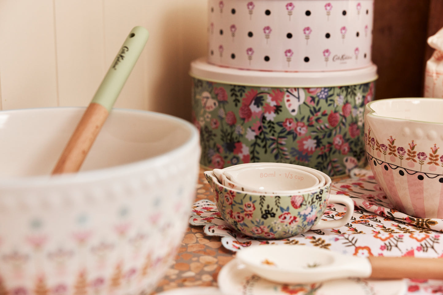 Cath Kidston Painted Table Set Of Two Baking Utensils