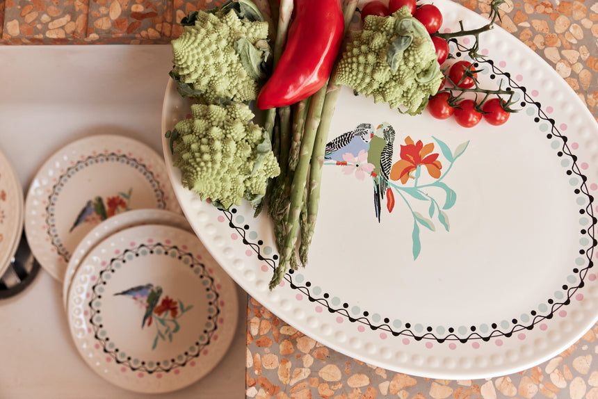Cath Kidston Painted Table Ceramic Oval Serving Platter