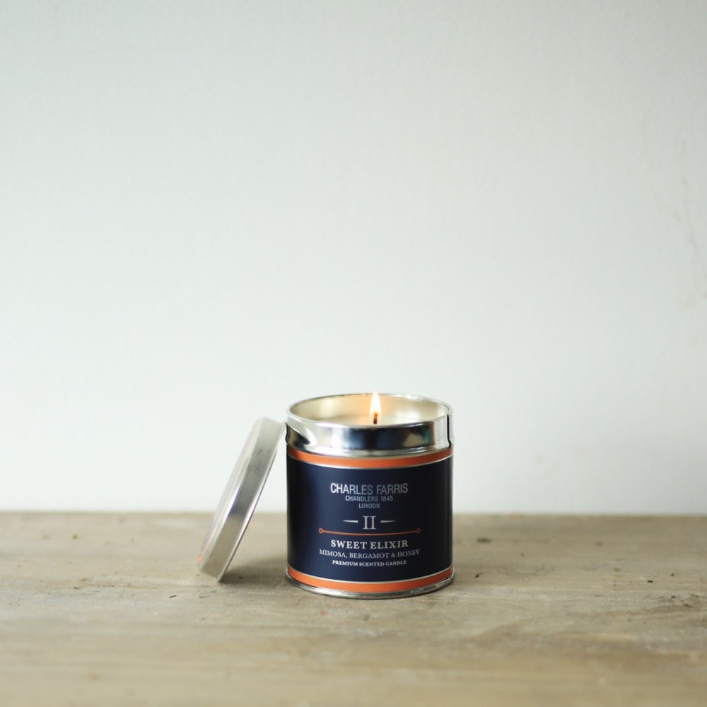 Charles Farris Sweet Elixir Scented Tin Candle, Mimosa, Bergamot and Honey