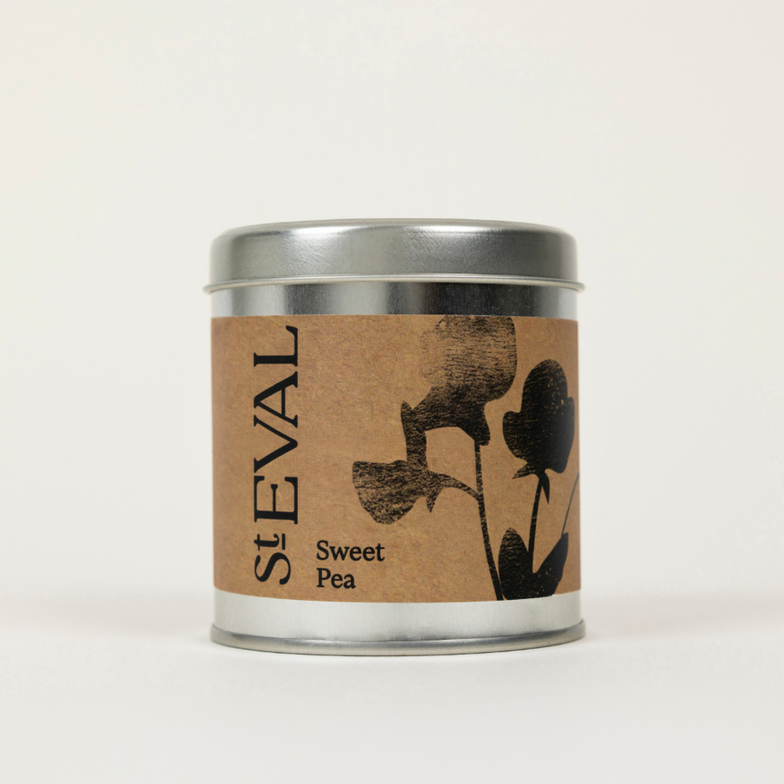 St Eval Sweet Pea Scented Tin Candle