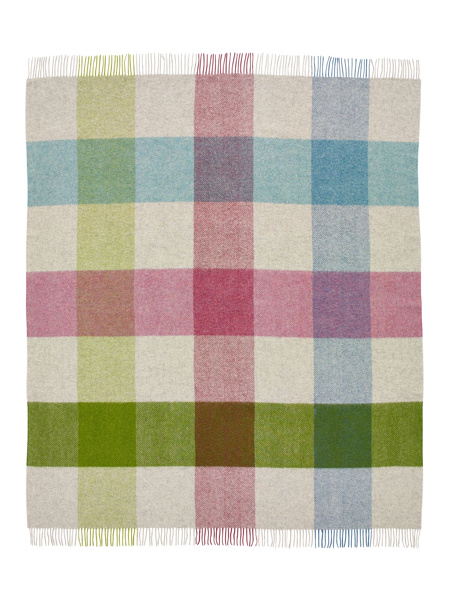 Bronte By Moon Harland Shetland Wool Throw Blanket, Heather