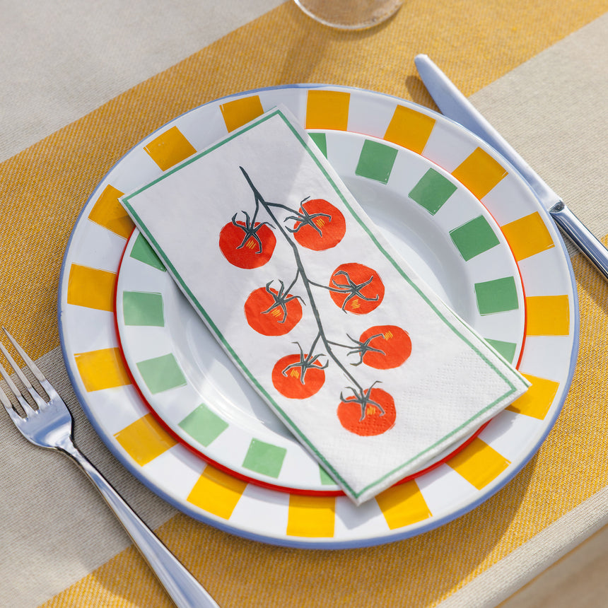Talking Tables Bon Appetit Tomatoes Enamel Side Plate, (20CM)