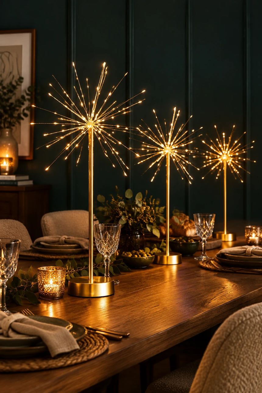 Table Starburst LED Fairy Light, Gold