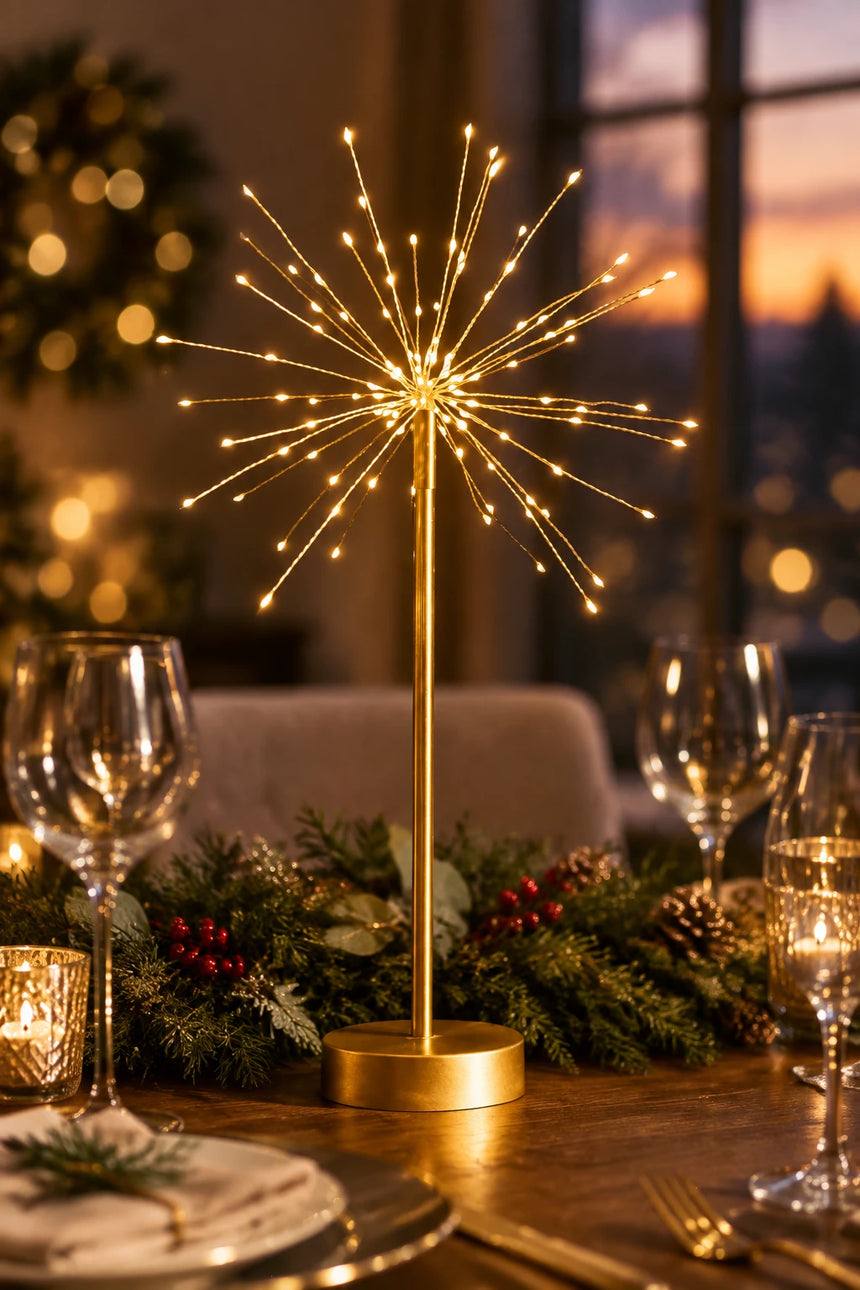 Table Starburst LED Fairy Light, Gold