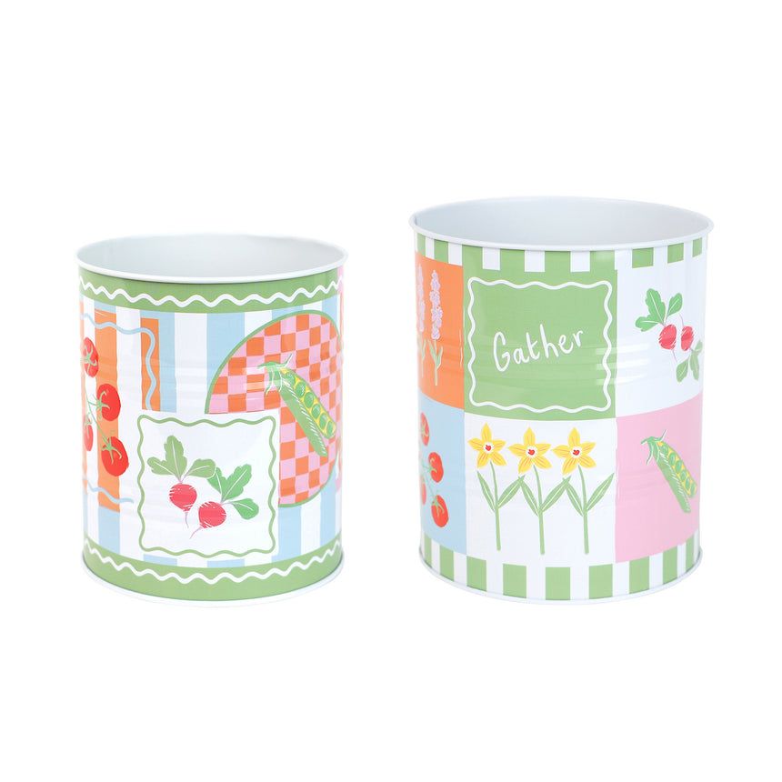 Talking Tables Bon Appetit Utensil Holder, Spring Icons (Set Of 2)