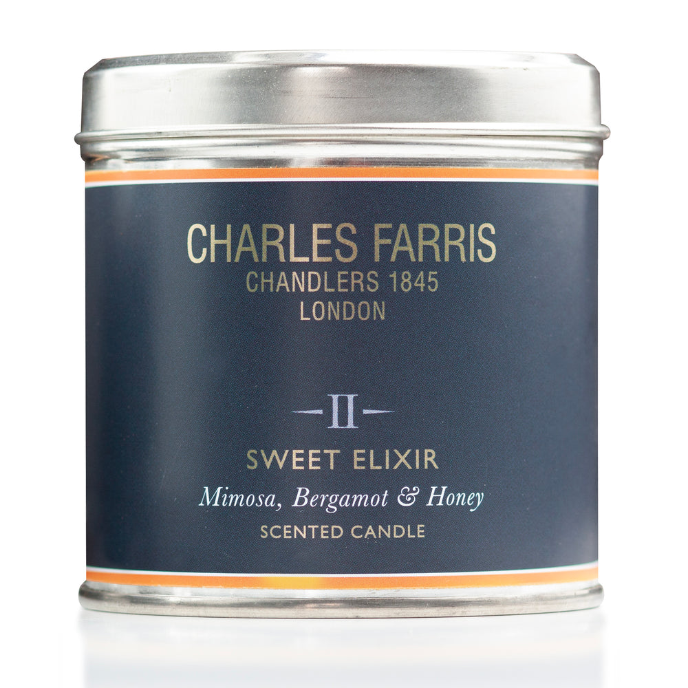 Charles Farris Sweet Elixir Scented Tin Candle, Mimosa, Bergamot and Honey