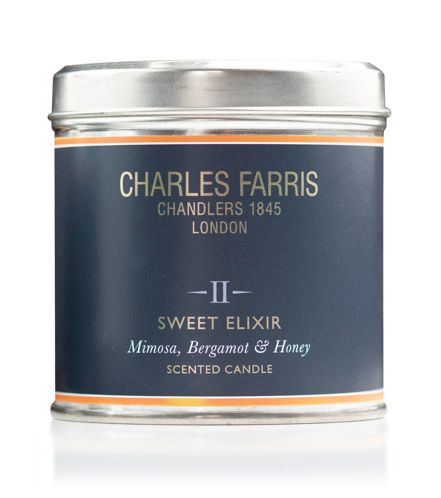 Charles Farris Sweet Elixir Scented Tin Candle, Mimosa, Bergamot and Honey