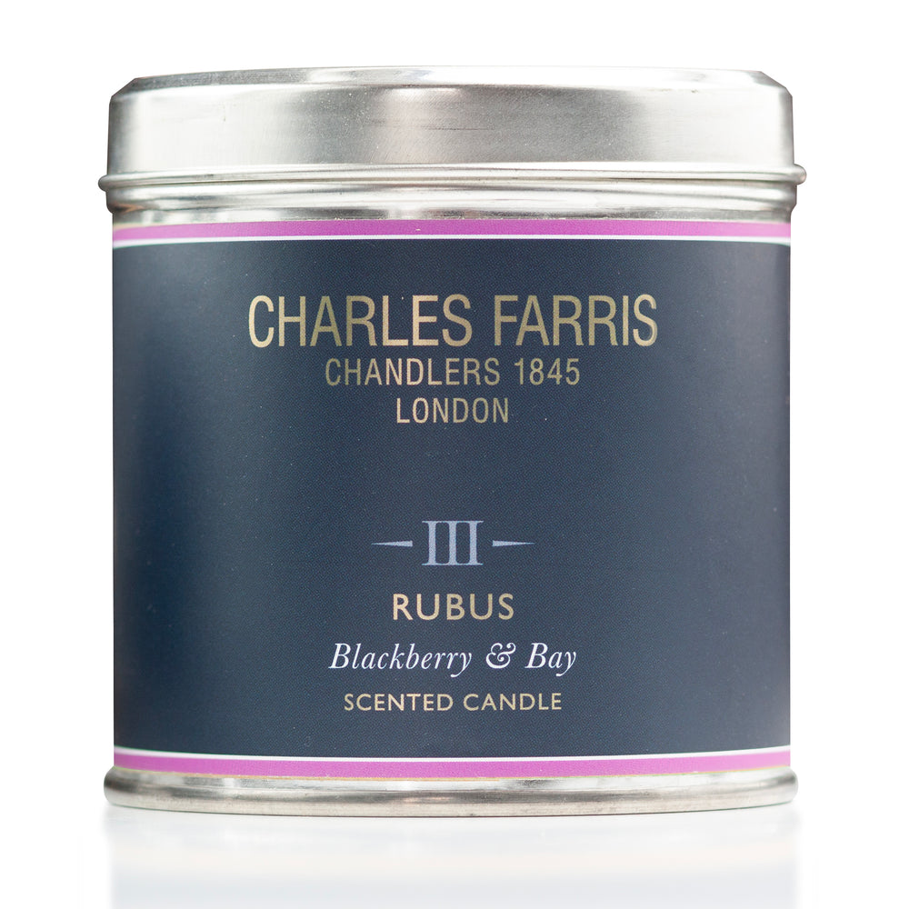 Charles Farris Rubus Scented Tin Candle, Blackberry and Bay
