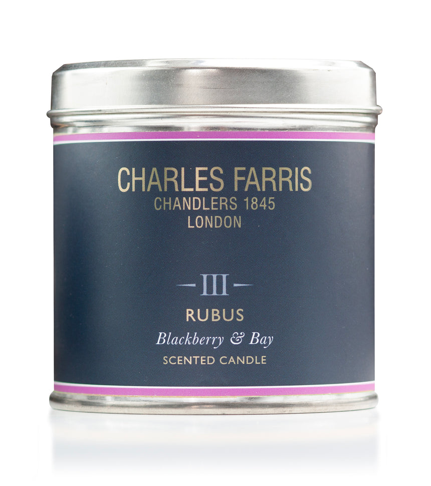 Charles Farris Rubus Scented Tin Candle, Blackberry and Bay