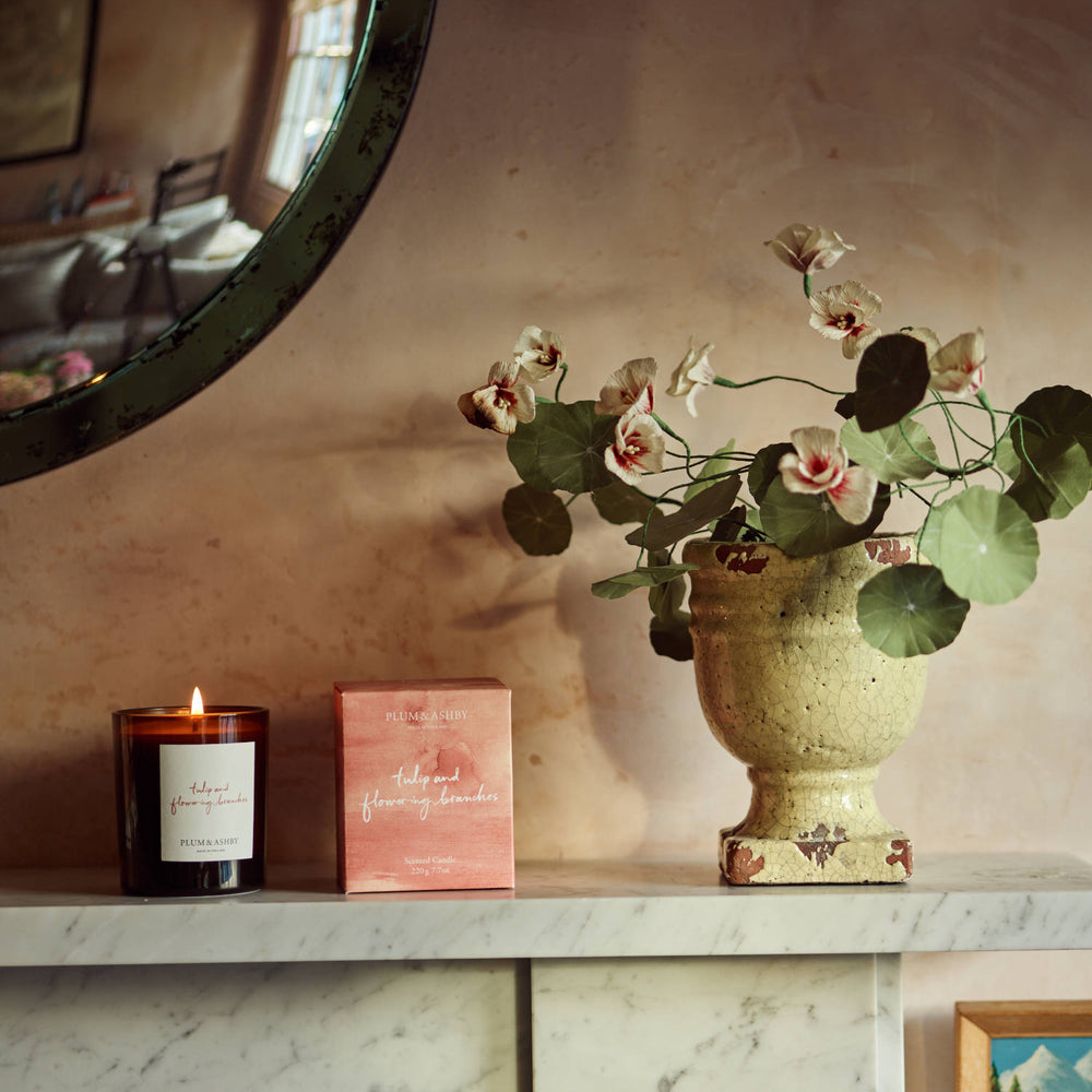 Plum & Ashby Scented Candle, Tulip & Flowering Branches