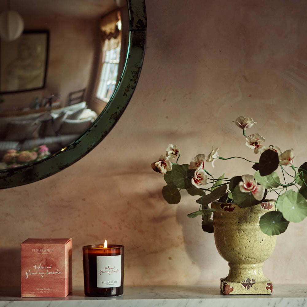 Plum & Ashby Scented Candle, Tulip & Flowering Branches