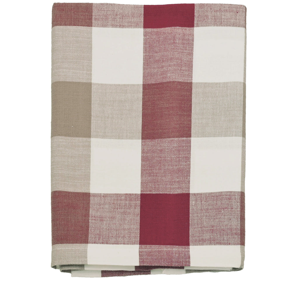 Walton & Co Vermont Tablecloth, Merlot & Mocha