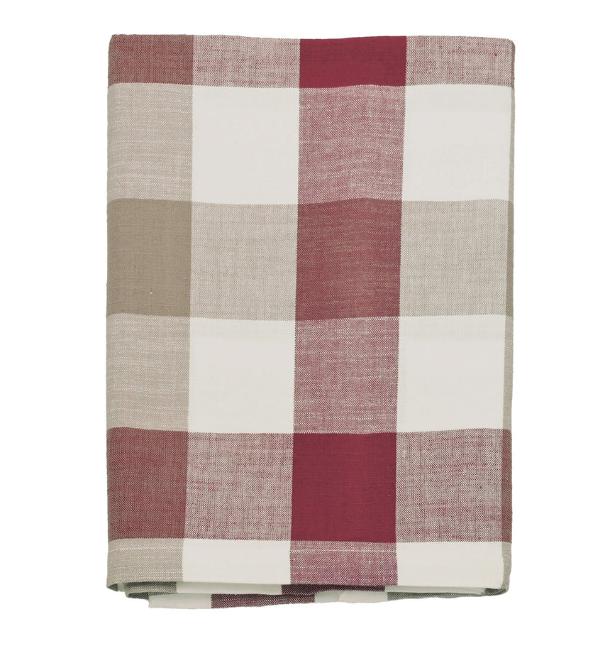 Walton & Co Vermont Tablecloth, Merlot & Mocha