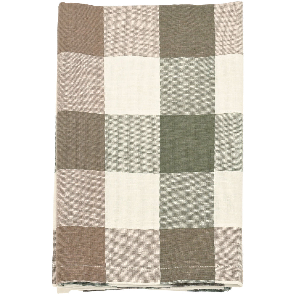 Walton & Co Vermont Tablecloth, Olive & Mocha