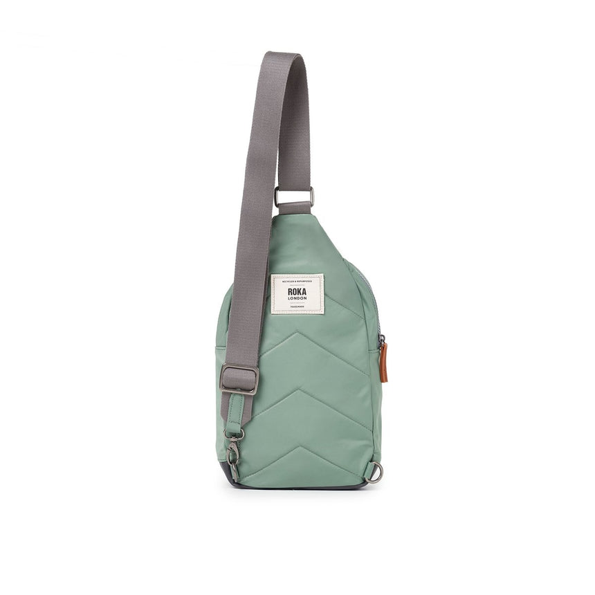 Roka London Willesden B Large Crossbody Bag, Frost (Recycled Nylon)