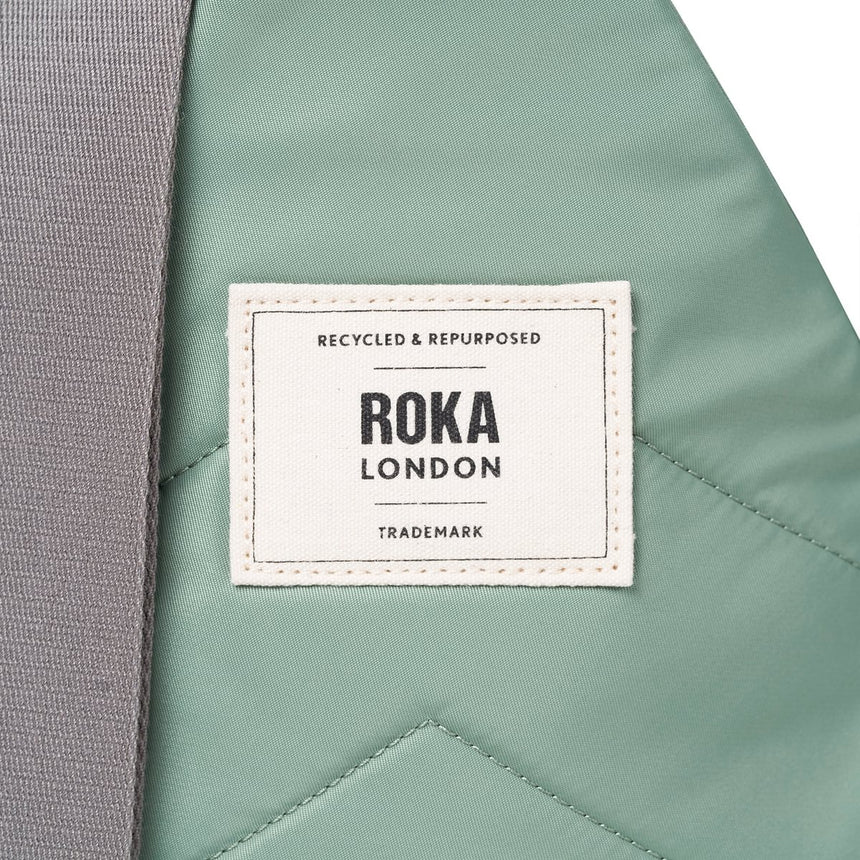 Roka London Willesden B Large Crossbody Bag, Frost (Recycled Nylon)