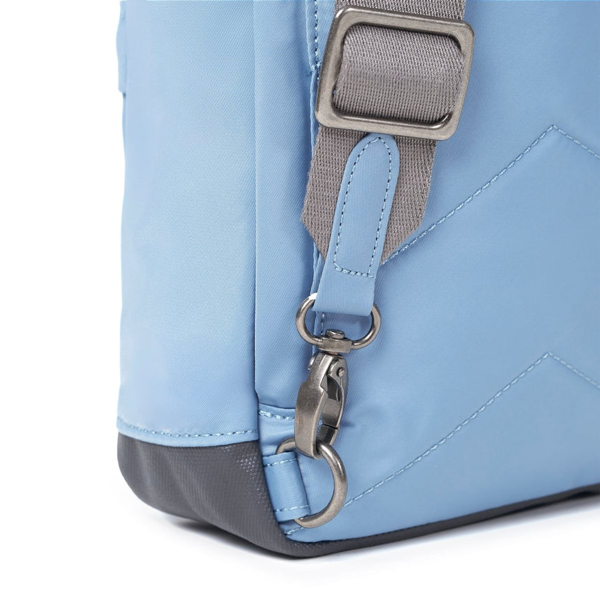 Roka London Willesden B Large Crossbody Bag, Retro Blue (Recycled Nylon)