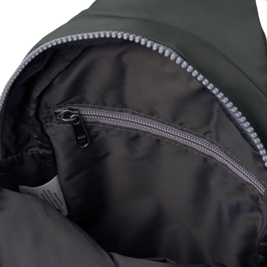 Roka London Willesden B Large Crossbody Bag, Thyme (Recycled Nylon)