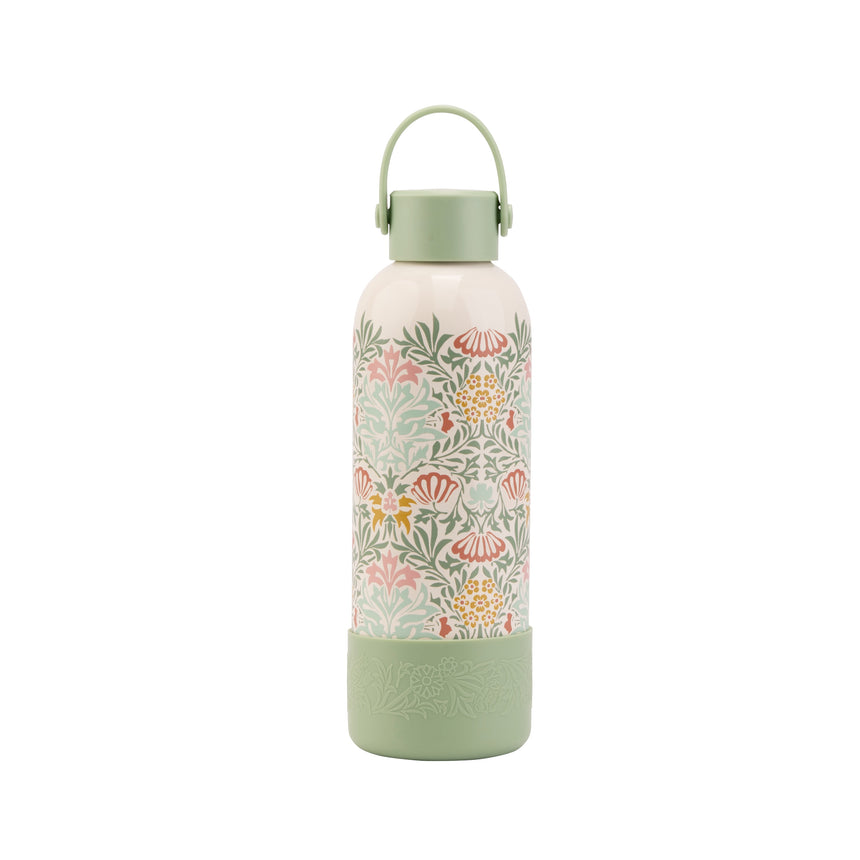 William Morris Kitchen Garden Stainless Steel Water Bottle, Cream