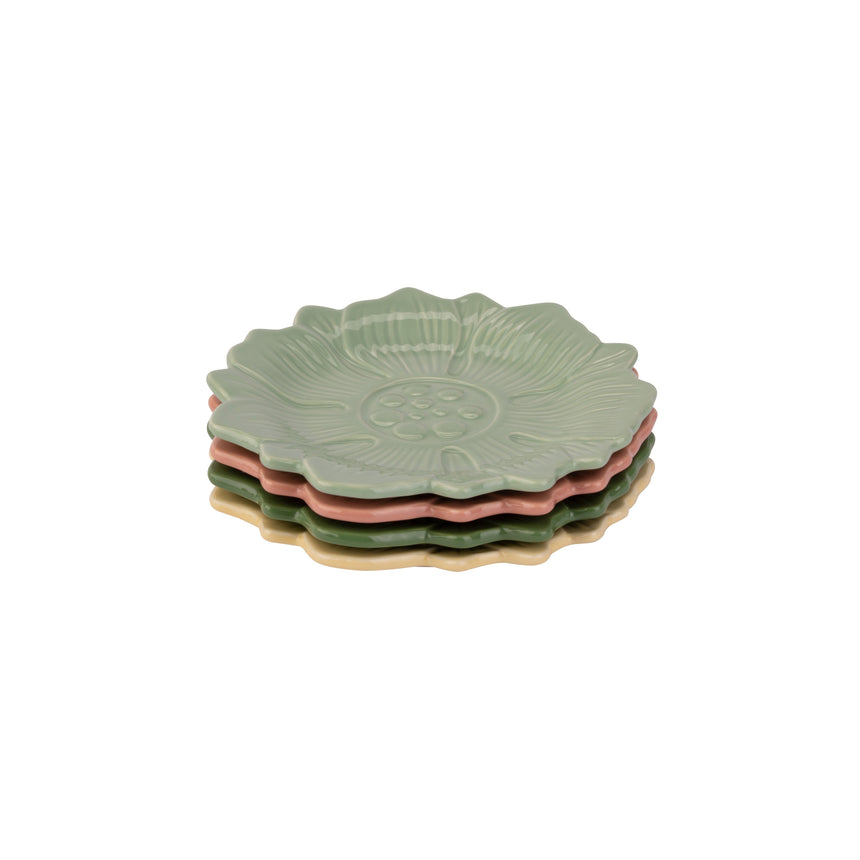William Morris At Home Kitchen Garden Flower Shaped Cake Plates( Set of 4)
