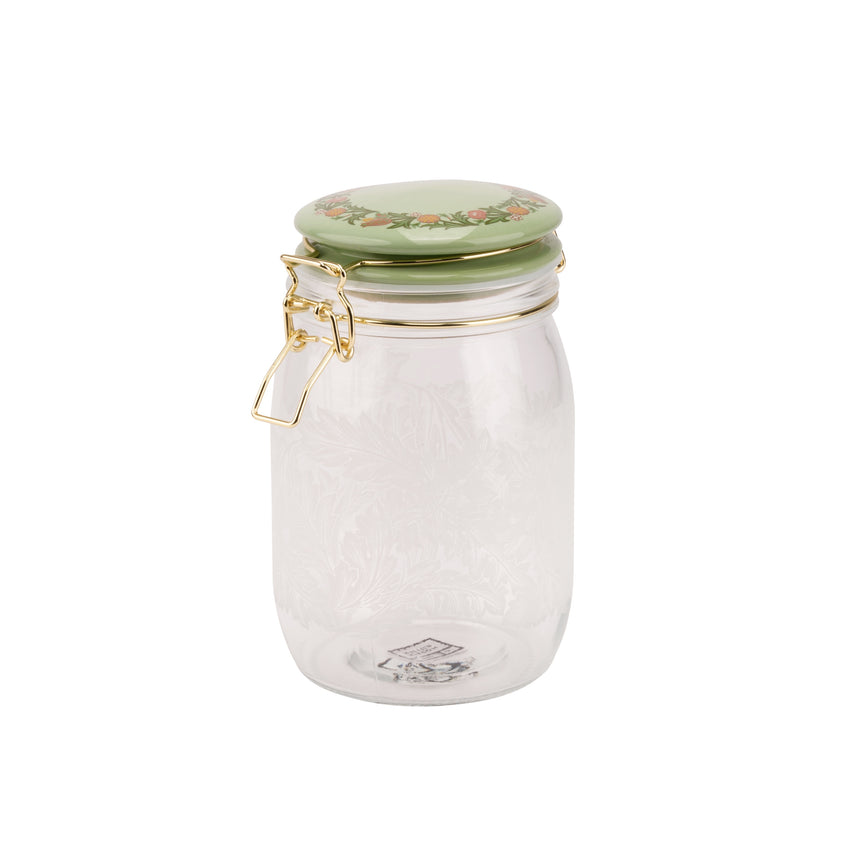 William Morris At Home Kitchen Garden Clip-Top Glass Storage Jar (1 Litre)