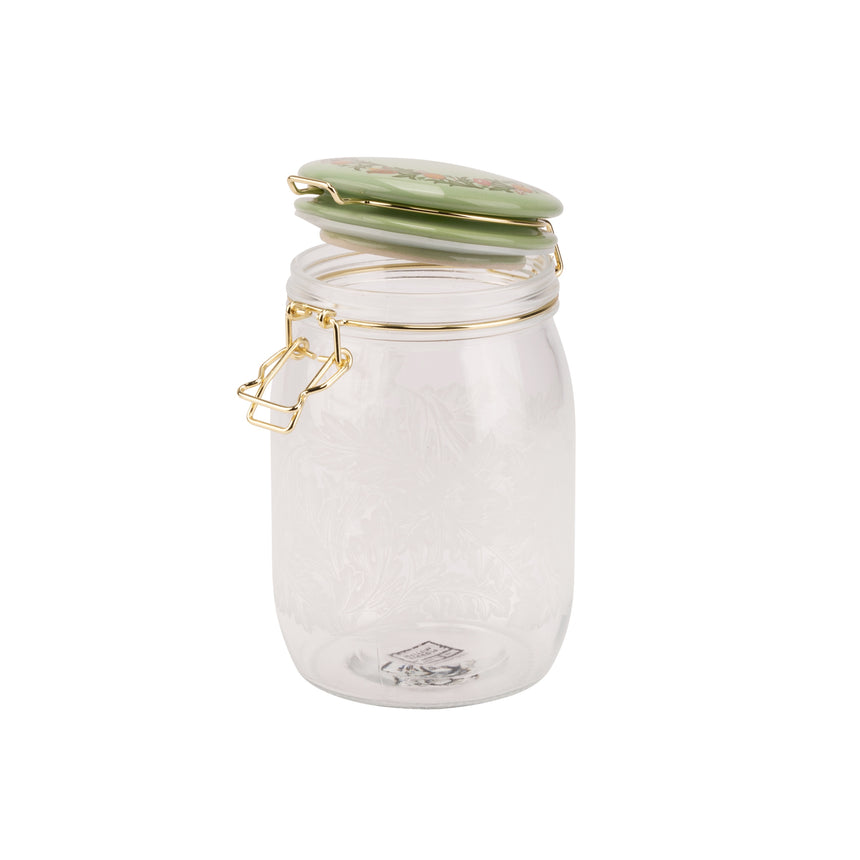 William Morris At Home Kitchen Garden Clip-Top Glass Storage Jar (1 Litre)