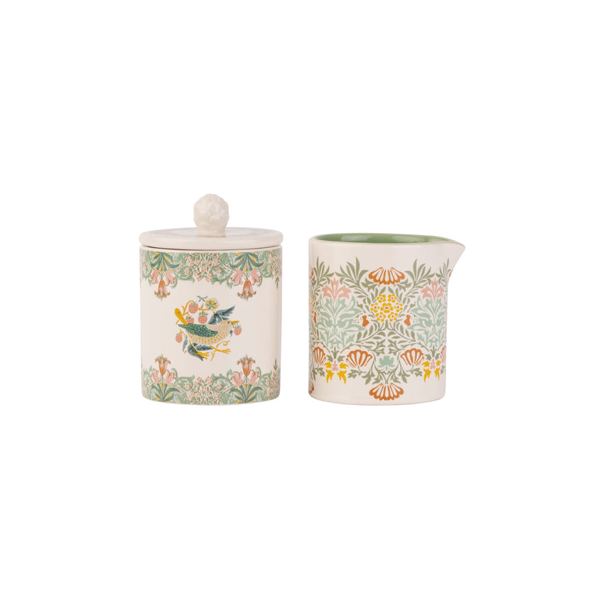 William Morris At Home Kitchen Garden Sugar Bowl and Creamer Jug Set