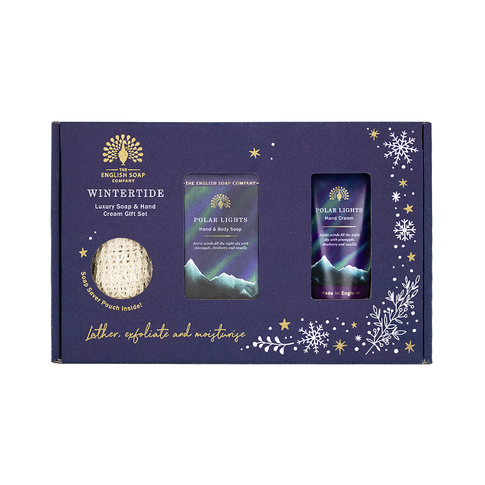 The English Soap Company Wintertide, Polar Lights Luxury Soap & Hand Cream Gift Set