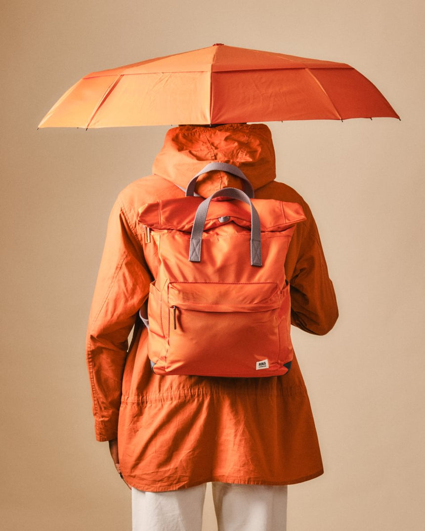 Roka London Waterloo Sustainable Umbrella, Burnt Orange