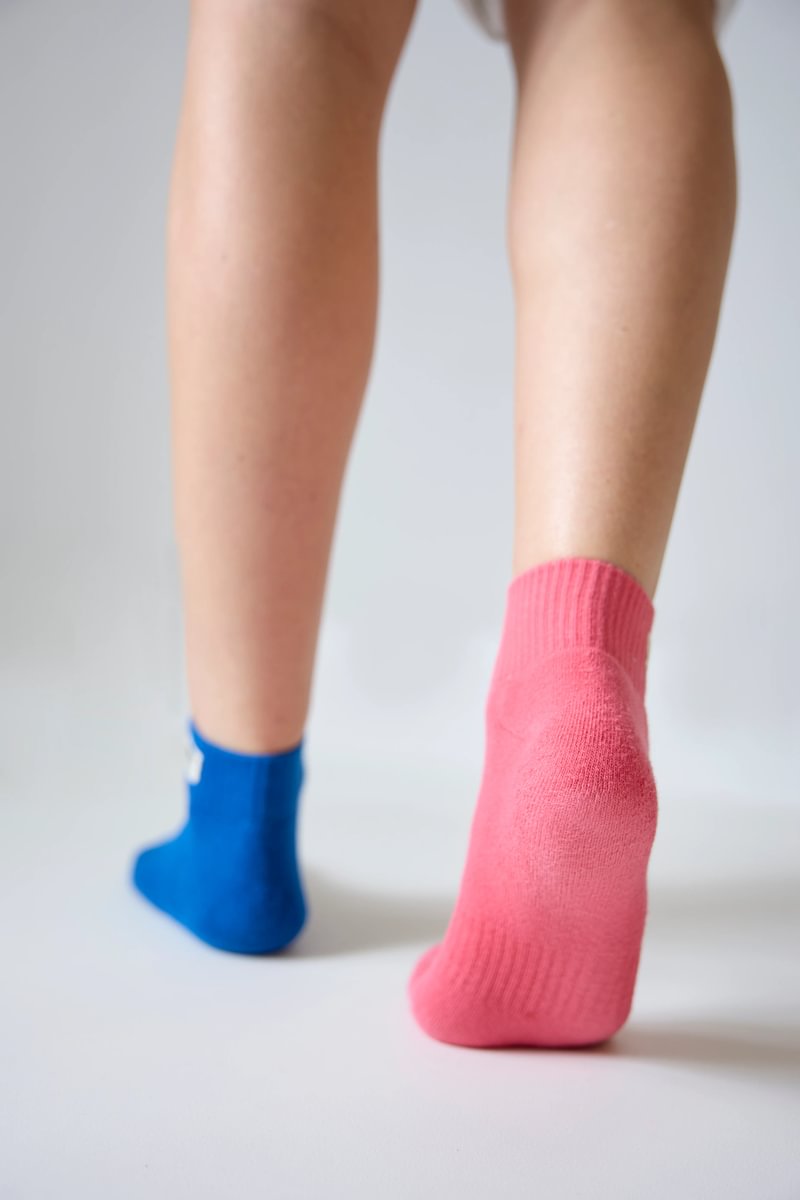 Roka London Wembley Organic Cotton Ankle Socks, Coral
